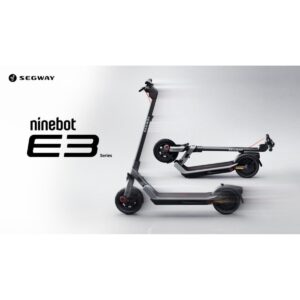 Patinete eléctrico Segway Ninebot E3 E 400W 45km Suspensión Doble Homologado DGT Negro Plata